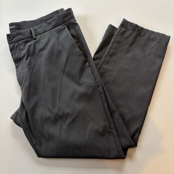Theory Zaine SW Neoteric Pants Mens 36x27 Gray Polyamide Stretch - Picture 1 of 8